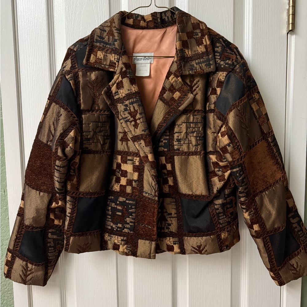 Patchwork Brown Jacket - image 1
